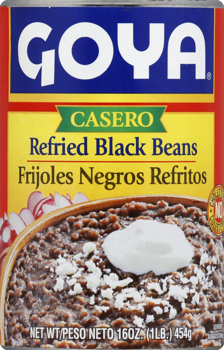 slide 2 of 2, Goya Refried Black Beans 16 oz, 16 oz