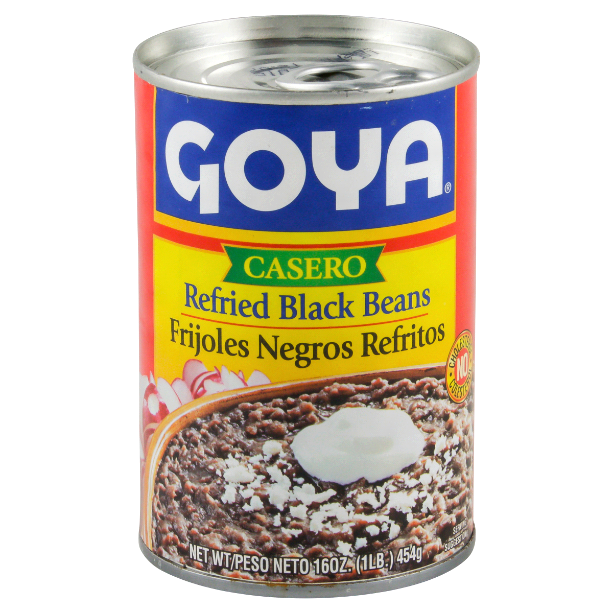 slide 1 of 2, Goya Refried Black Beans 16 oz, 16 oz