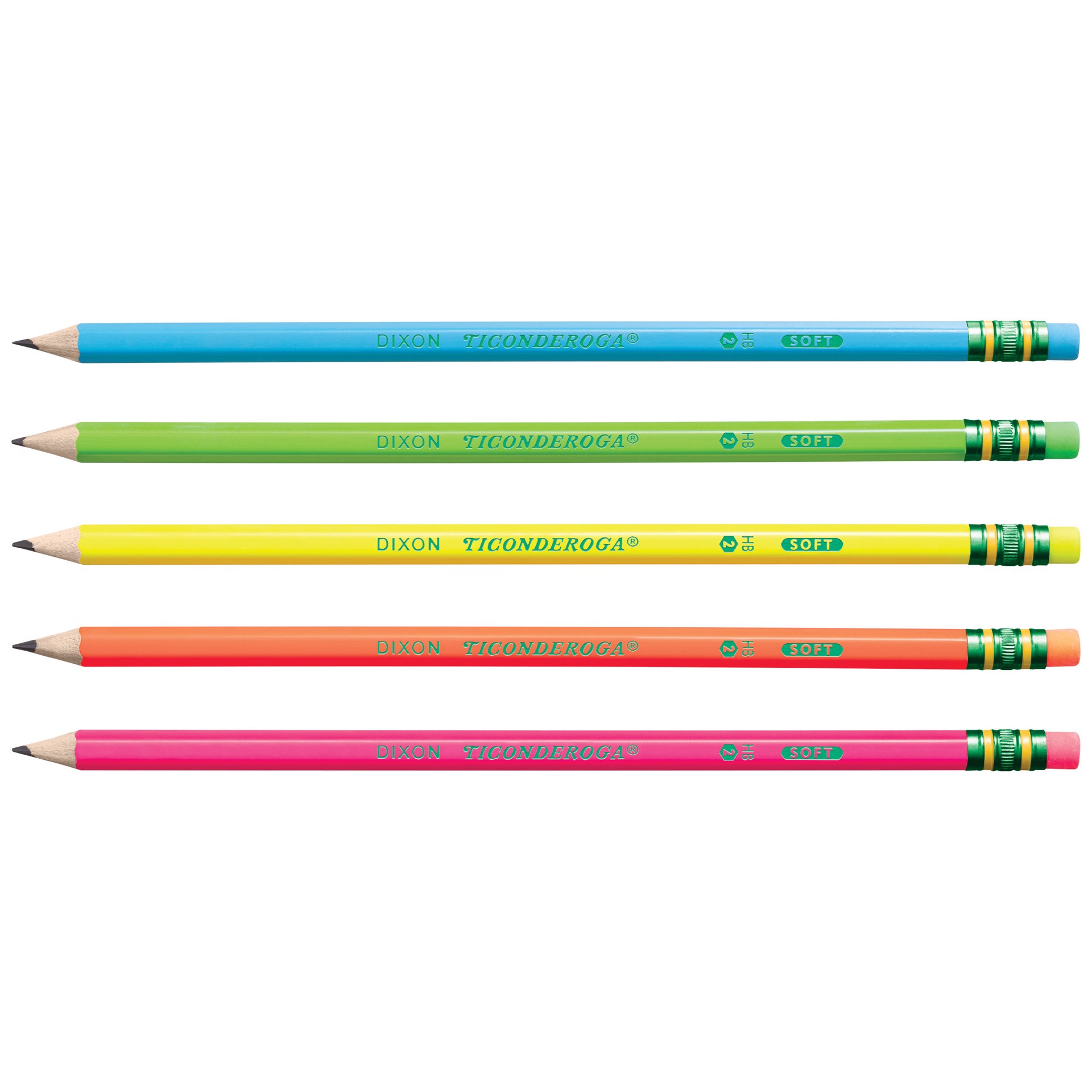 slide 3 of 5, Ticonderoga Neon Sharpened 2 HB Pencil 10 ea, 10 ct