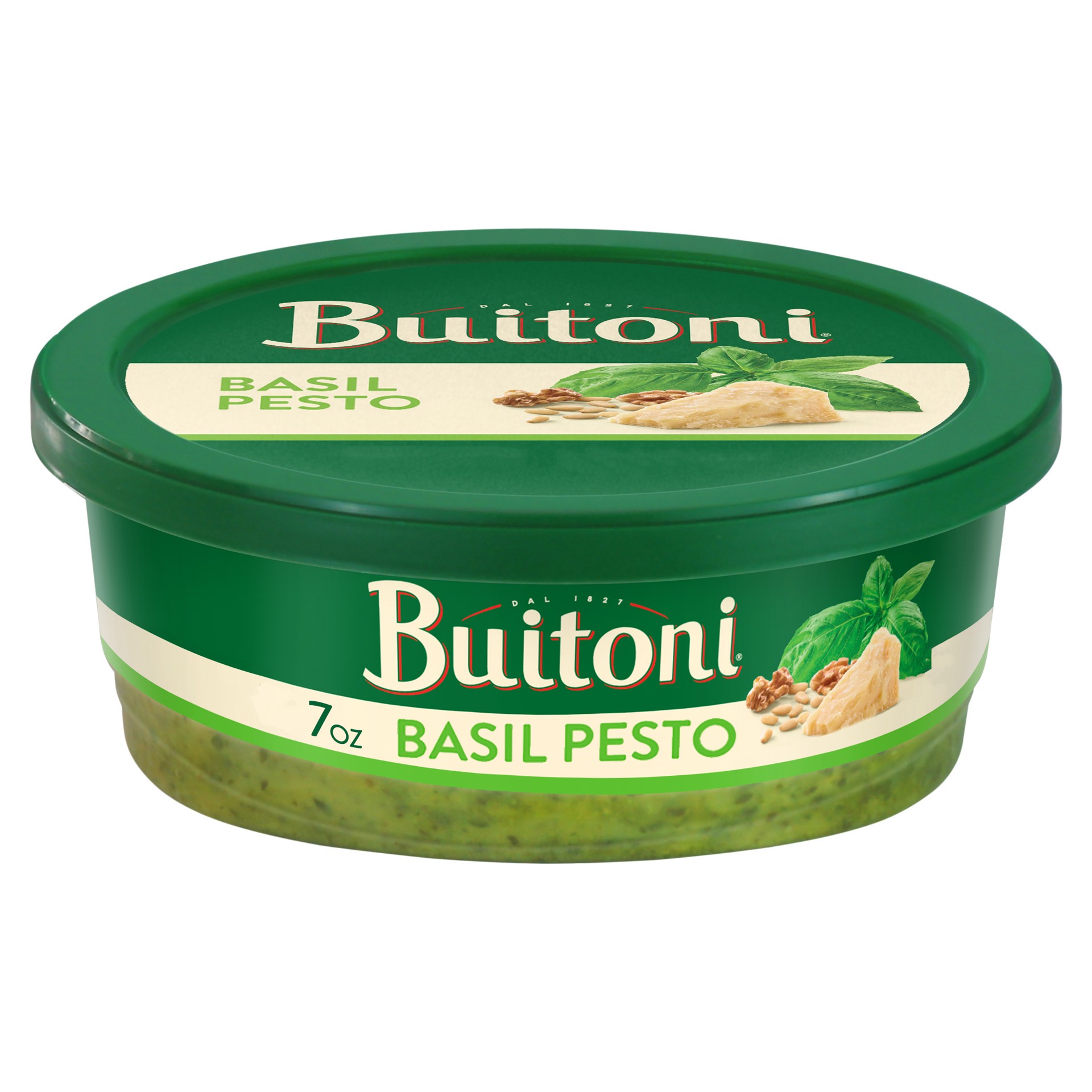 slide 1 of 6, Buitoni Basil Pesto, Refrigerated Basil Sauce, 7 oz Tub, 7 oz