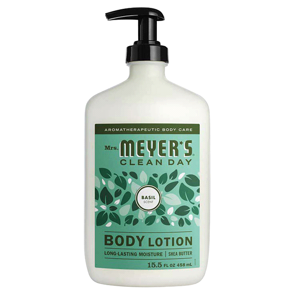 slide 1 of 1, Mrs. Meyer's Body Lotion Basil, 15.5 oz