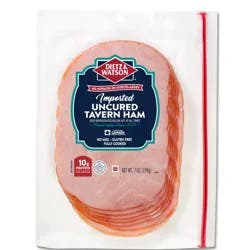 Dietz & Watson Uncured Imported Tavern Ham 7 oz