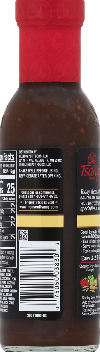 slide 4 of 6, House of Tsang Korean BBQ Stir-Fry Sauce 11.5 oz, 