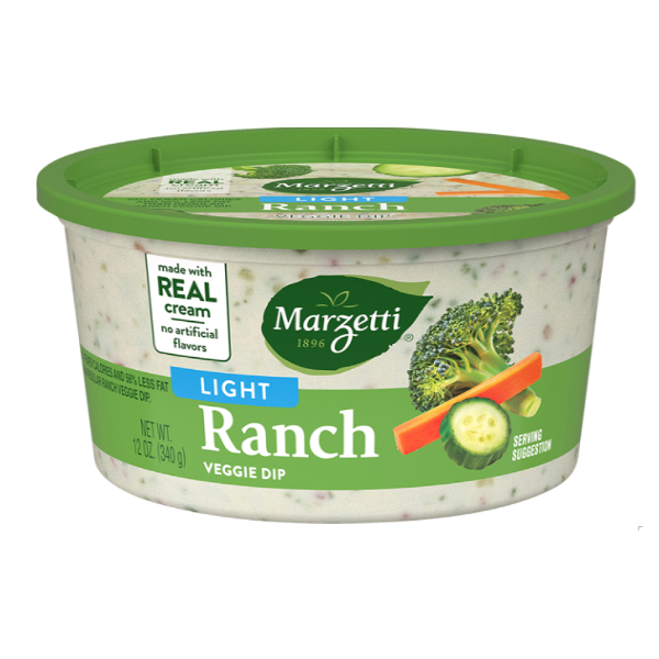 slide 1 of 1, Marzetti Light Ranch Veggie Dip, 12 oz