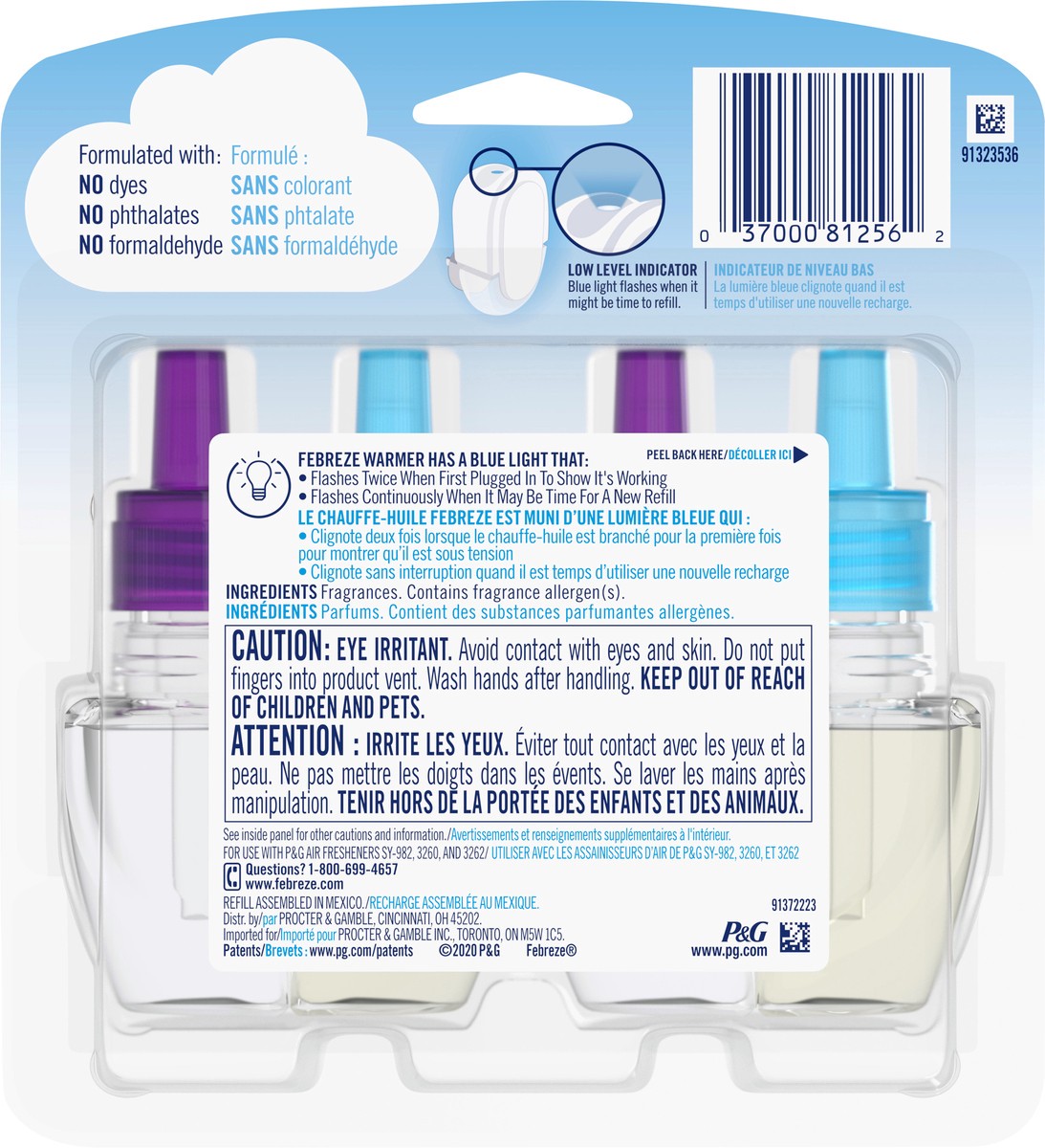 slide 2 of 3, Febreze Odor-Eliminating Fade Defy PLUG Air Freshener Refill, Mediterranean Lavender, (2) .87 fl. oz. Oil Refills, 2 ct