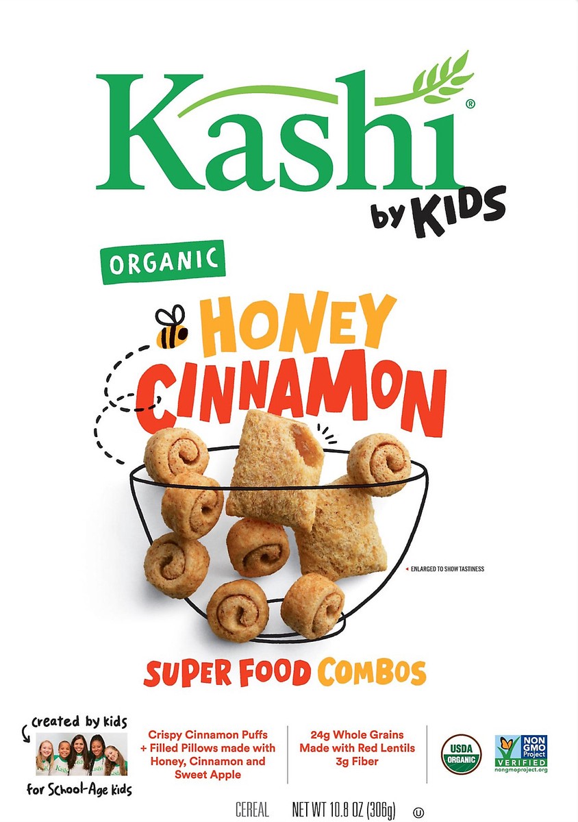 slide 4 of 7, Kashi by Kids Organic Honey Cinnamon Cereal 10.8 oz, 10.8 oz
