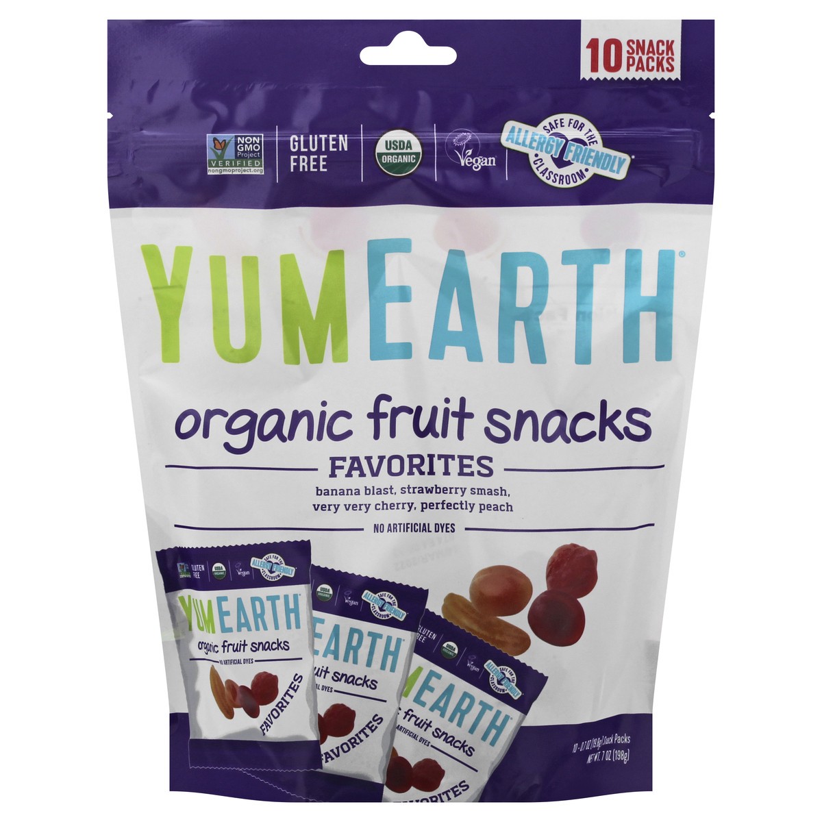 slide 1 of 11, YumEarth 10 Snack Packs Organic Favorites Fruit Snacks 10 ea, 10 ct