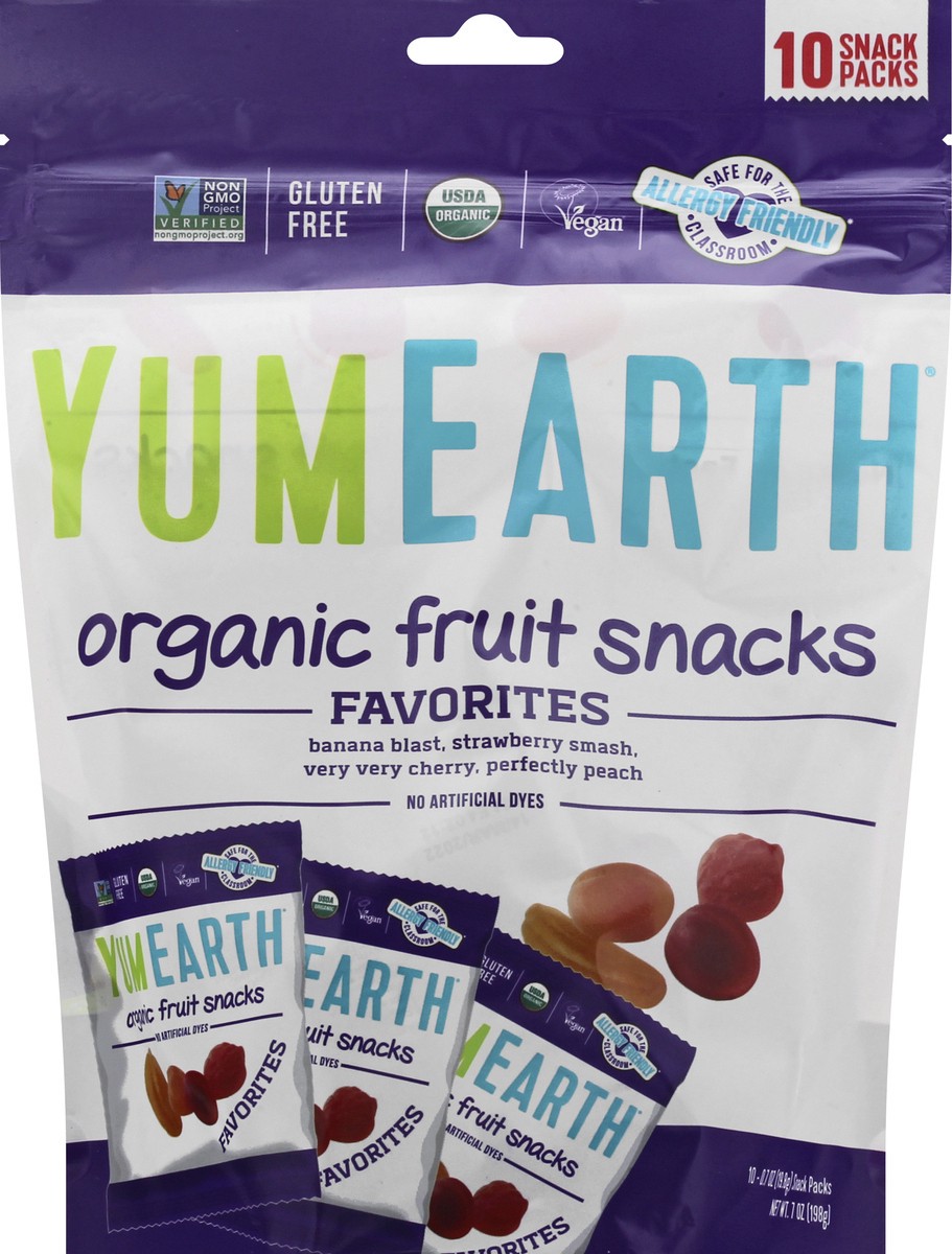 slide 9 of 11, YumEarth 10 Snack Packs Organic Favorites Fruit Snacks 10 ea, 10 ct