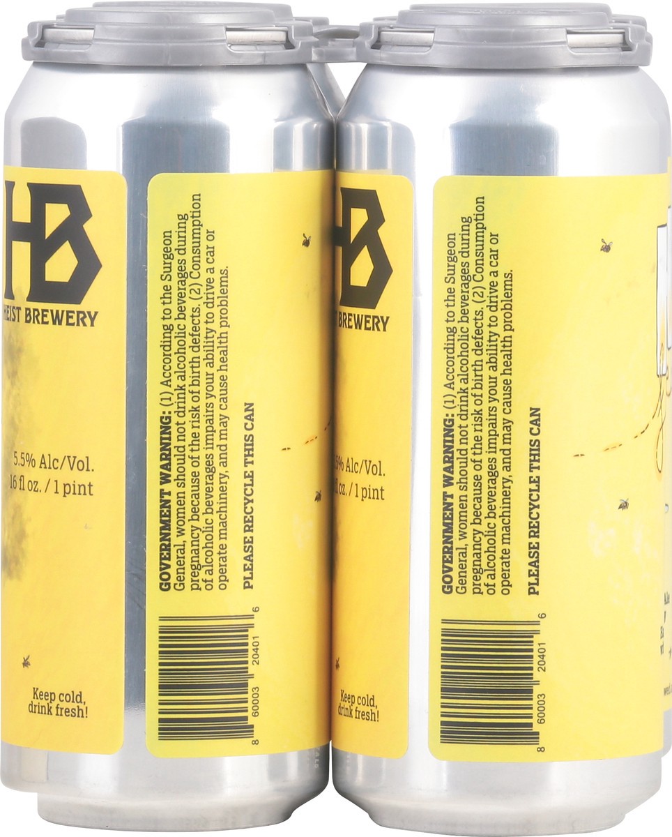 slide 2 of 9, Heist Brewery Hive Lives Beer Can 4 - 16 fl oz Cans, 4 ct