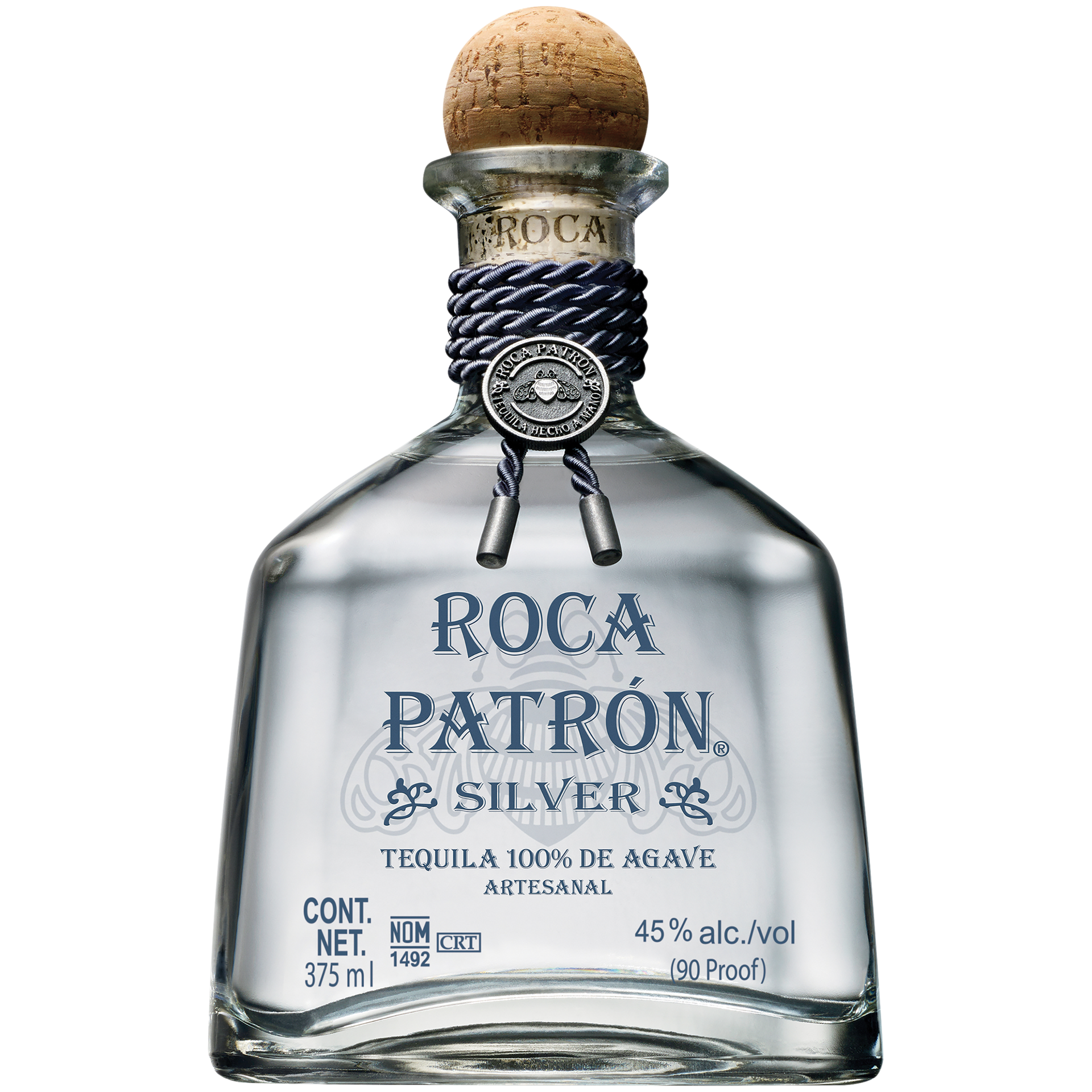 slide 1 of 6, Patrón Roca Patron Silver 45% 37.5Cl/375Ml, 375 ml