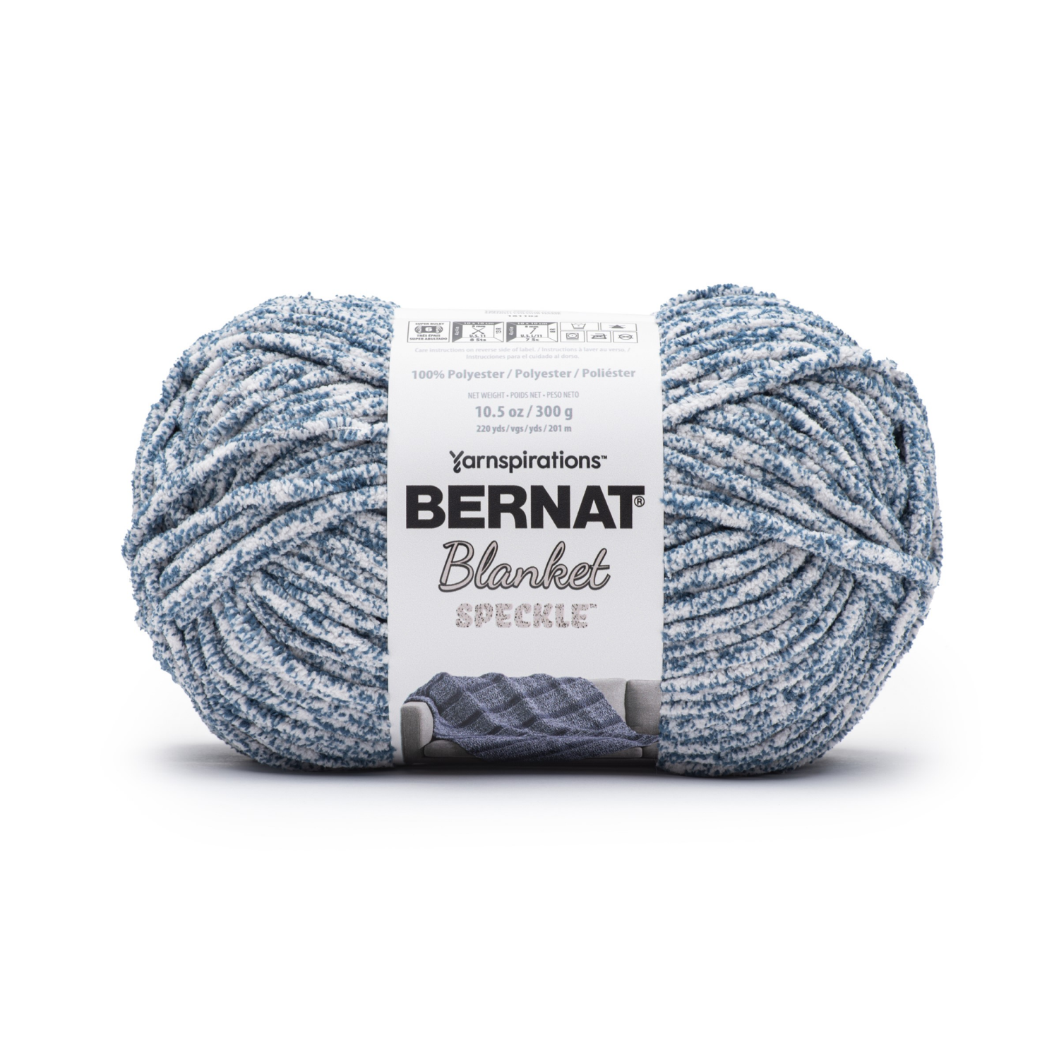 slide 1 of 2, Bernat Blanket Speckle, Squall, 10.5 oz