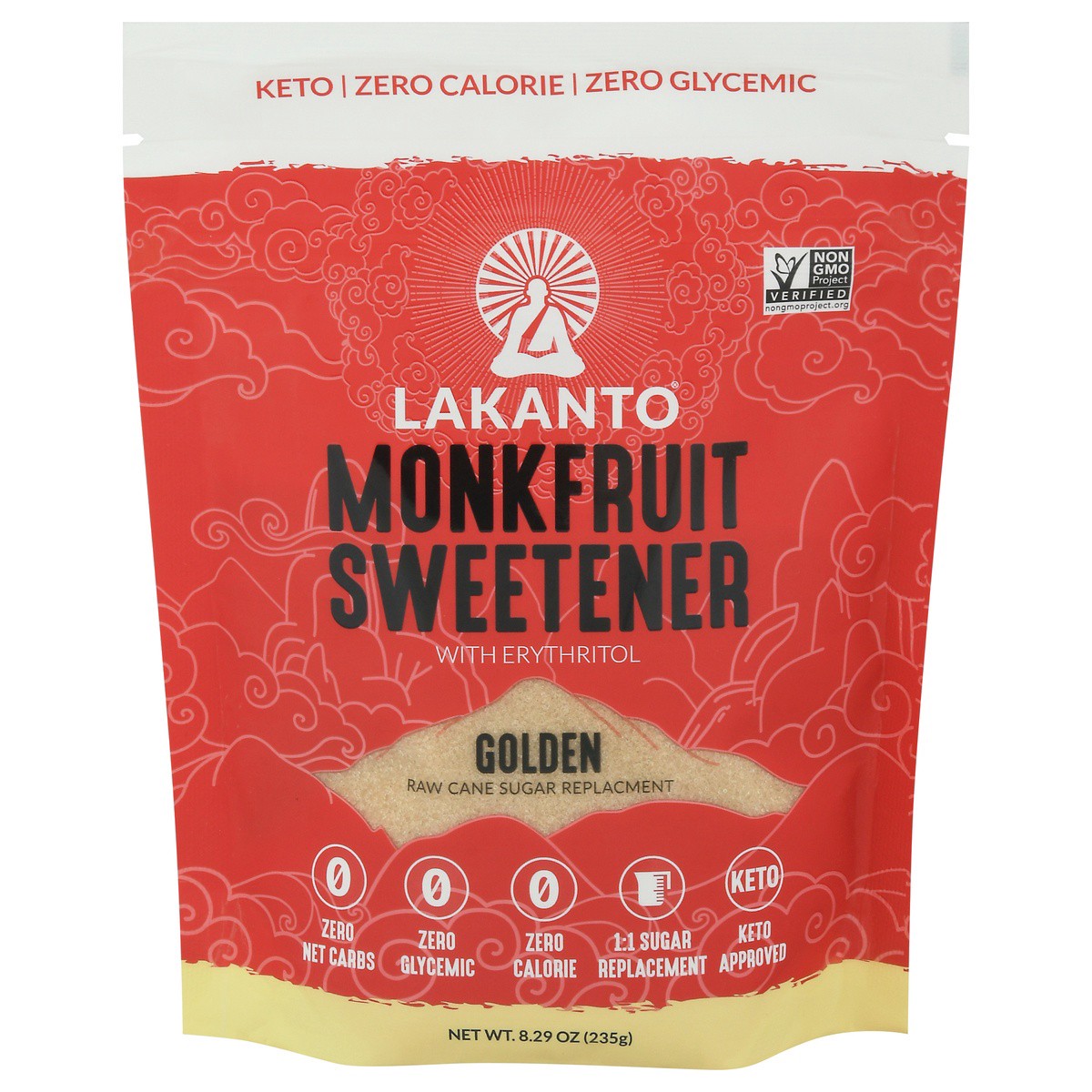 slide 1 of 9, Lakanto Golden Monkfruit Sweetener with Erythritol 8.29 oz, 1 ct