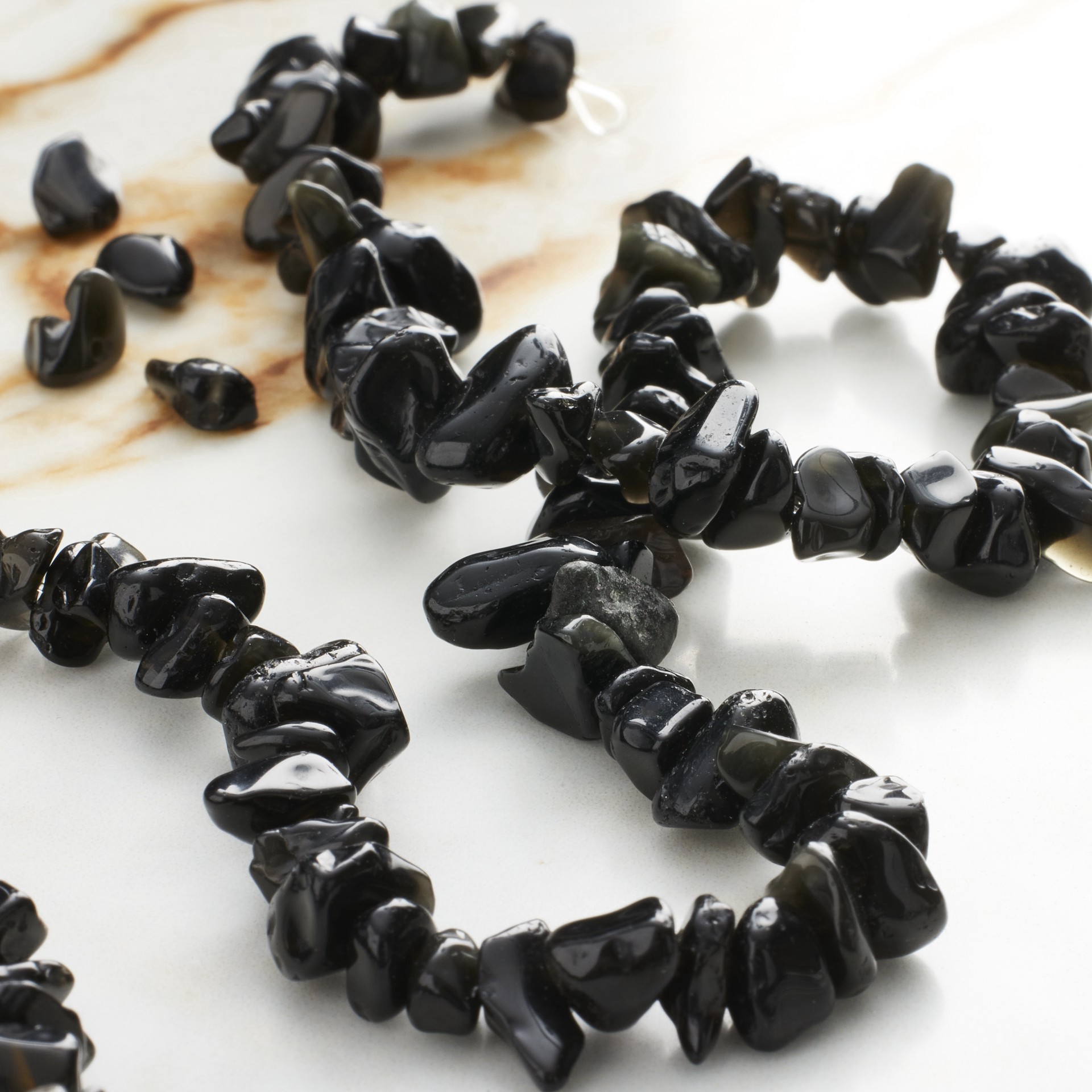 slide 2 of 3, Black Jasper Chips Beads By Bead Landing, 5mm-8mm