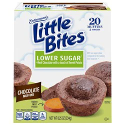 Entenmann''s Little Bites Lower Sugar Chocolate Mini Muffins, 5 packs, Muffins, 8.25 oz Box