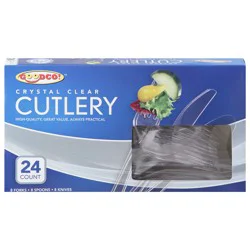 GoodCo Crystal Clear Cutlery 24 ea