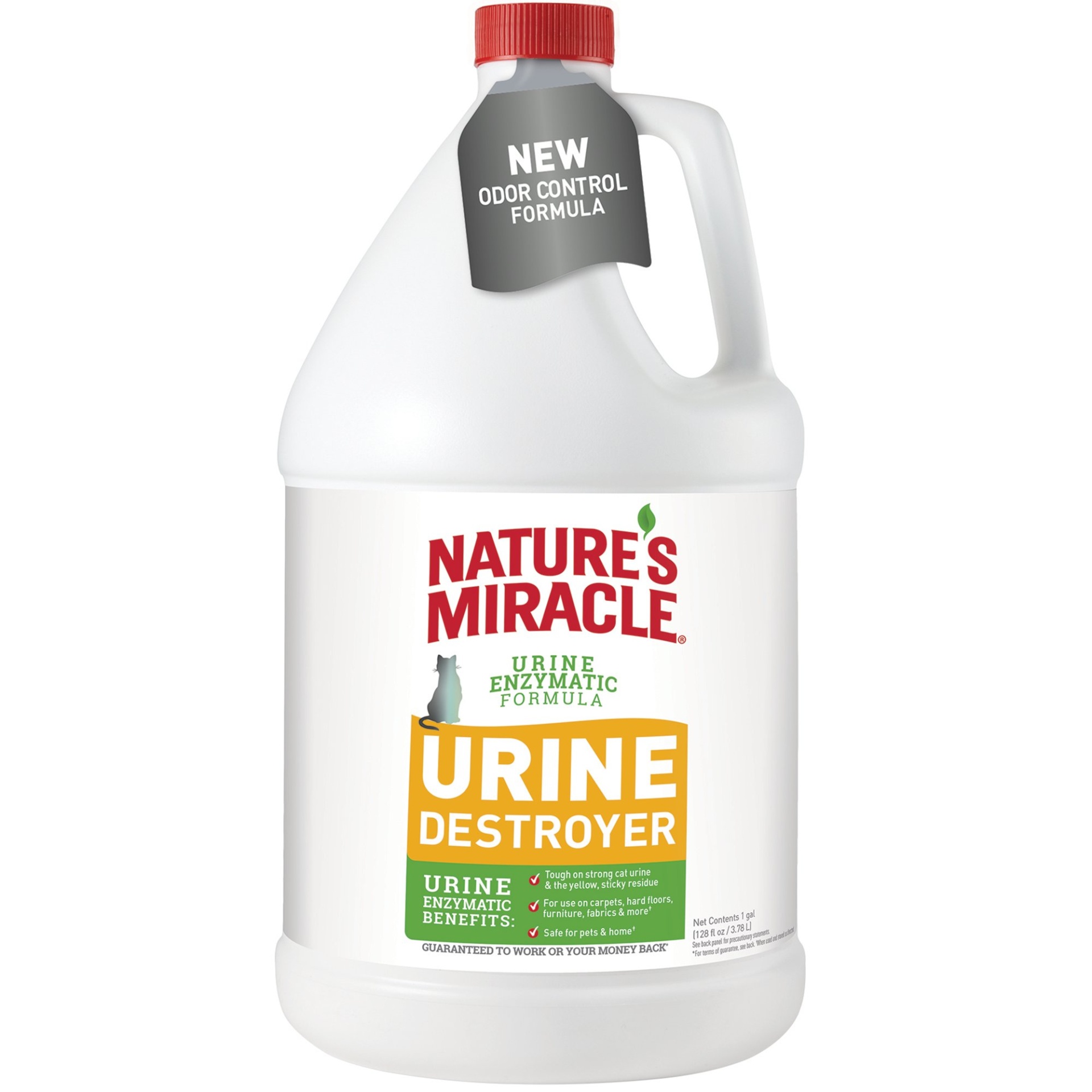 slide 1 of 1, Nature's Miracle New Formula Just for Cats Urine Destroyer Stain & Residue Eliminator, 1 gal