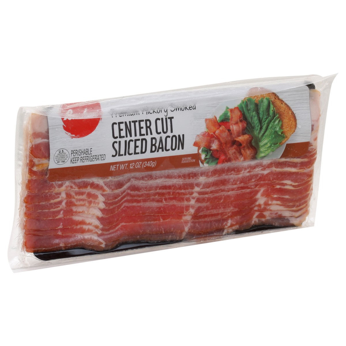 slide 2 of 14, Bashas Center Cut Bacon, 12 oz