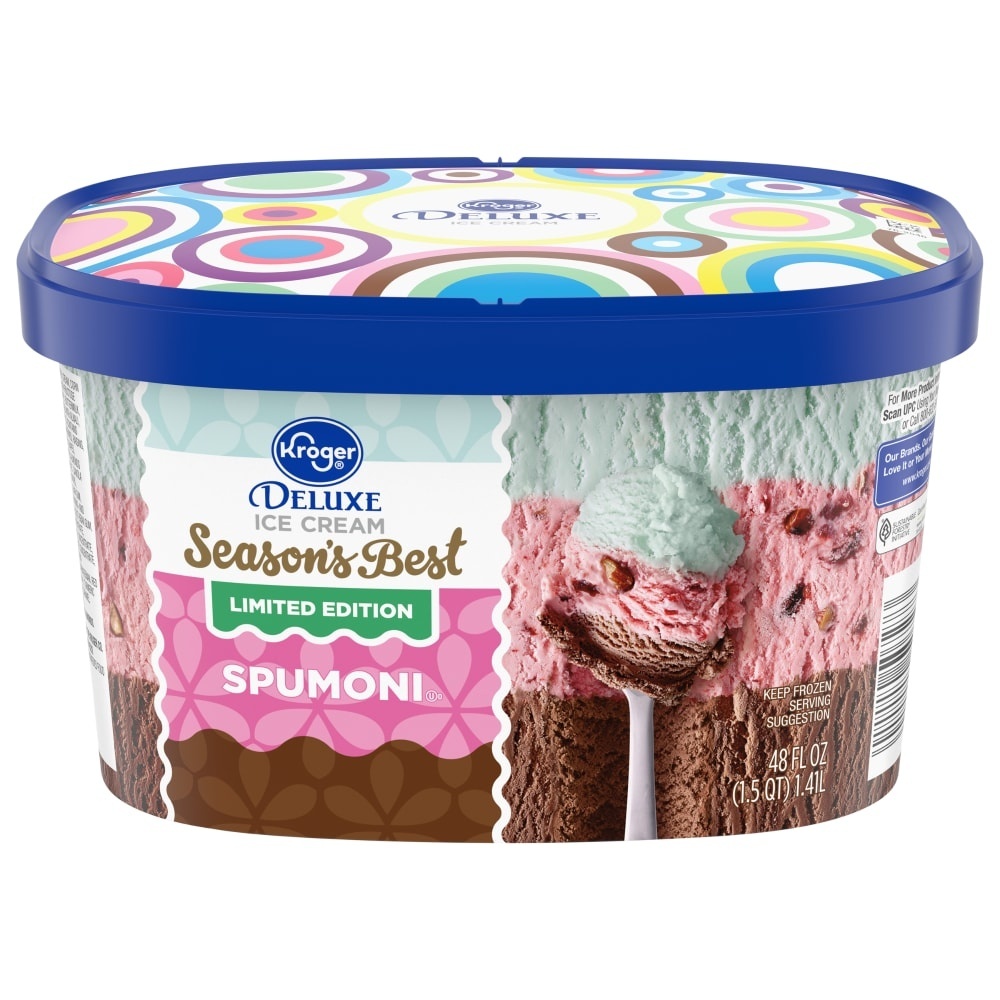 slide 1 of 1, Kroger Deluxe Season's Best Spumoni Ice Cream, 48 fl oz