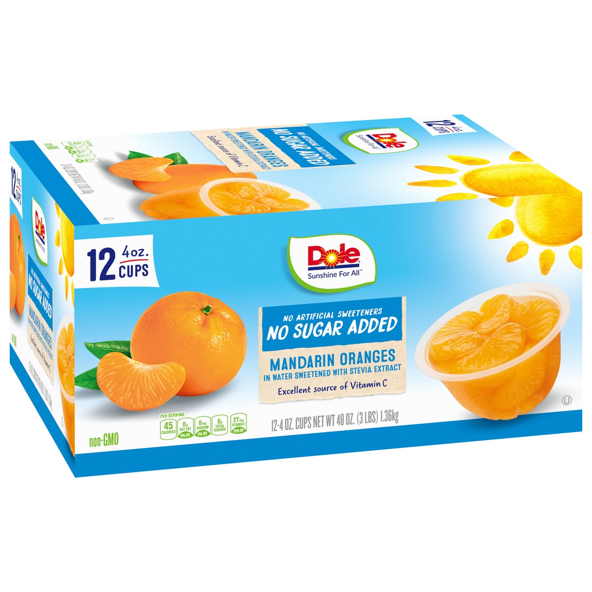 slide 2 of 9, Dole Nsa Mandarin Oranges In Water, 12 ct