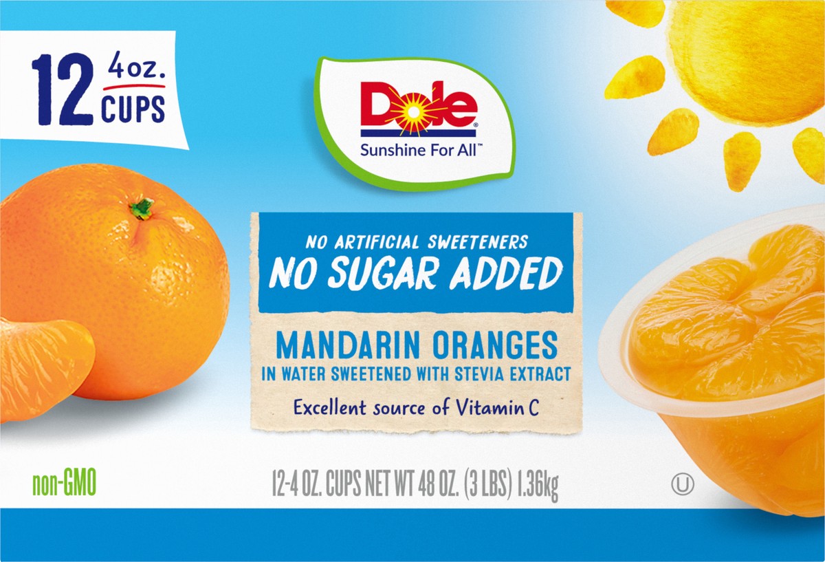 slide 7 of 9, Dole Nsa Mandarin Oranges In Water, 12 ct