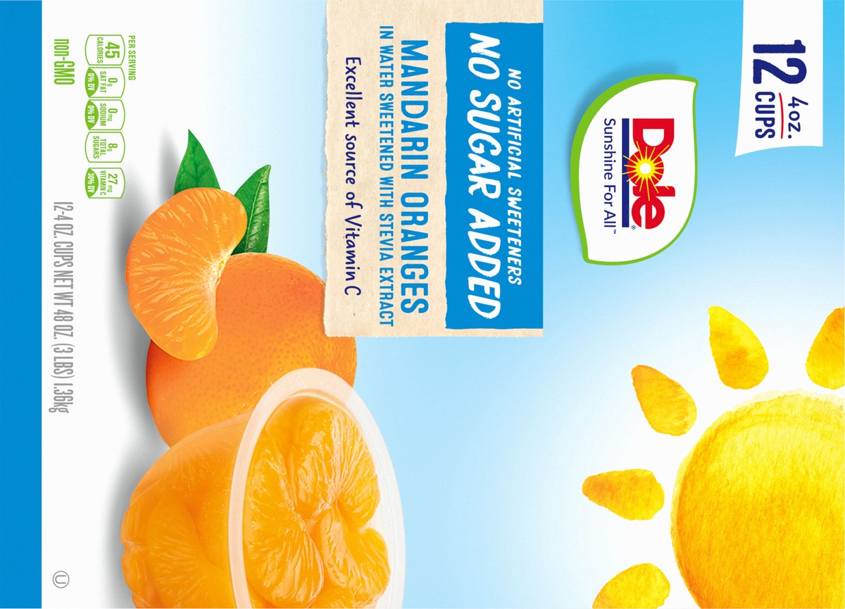 slide 9 of 9, Dole Nsa Mandarin Oranges In Water, 12 ct