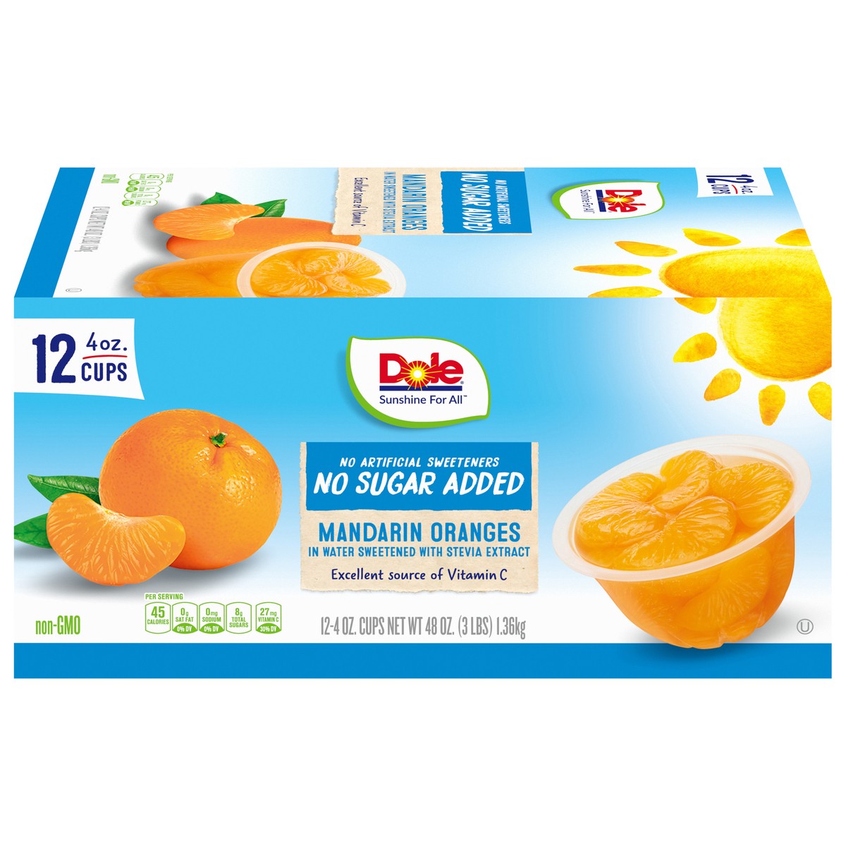 slide 1 of 9, Dole Nsa Mandarin Oranges In Water, 12 ct