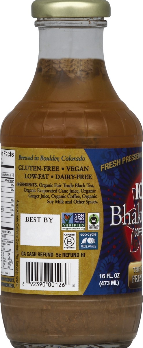 slide 3 of 4, Bhakti Original Iced Chai Coffee, 16 oz