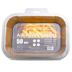 Forever Gifts Rectangle Air Fryer Liners, 50 ct