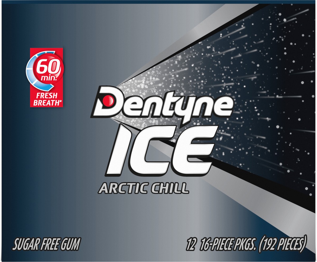 slide 2 of 13, Dentyne Ice Arctic Chill Sugar Free Gum, 12 Packs of 16 Pieces (192 Total Pieces), 