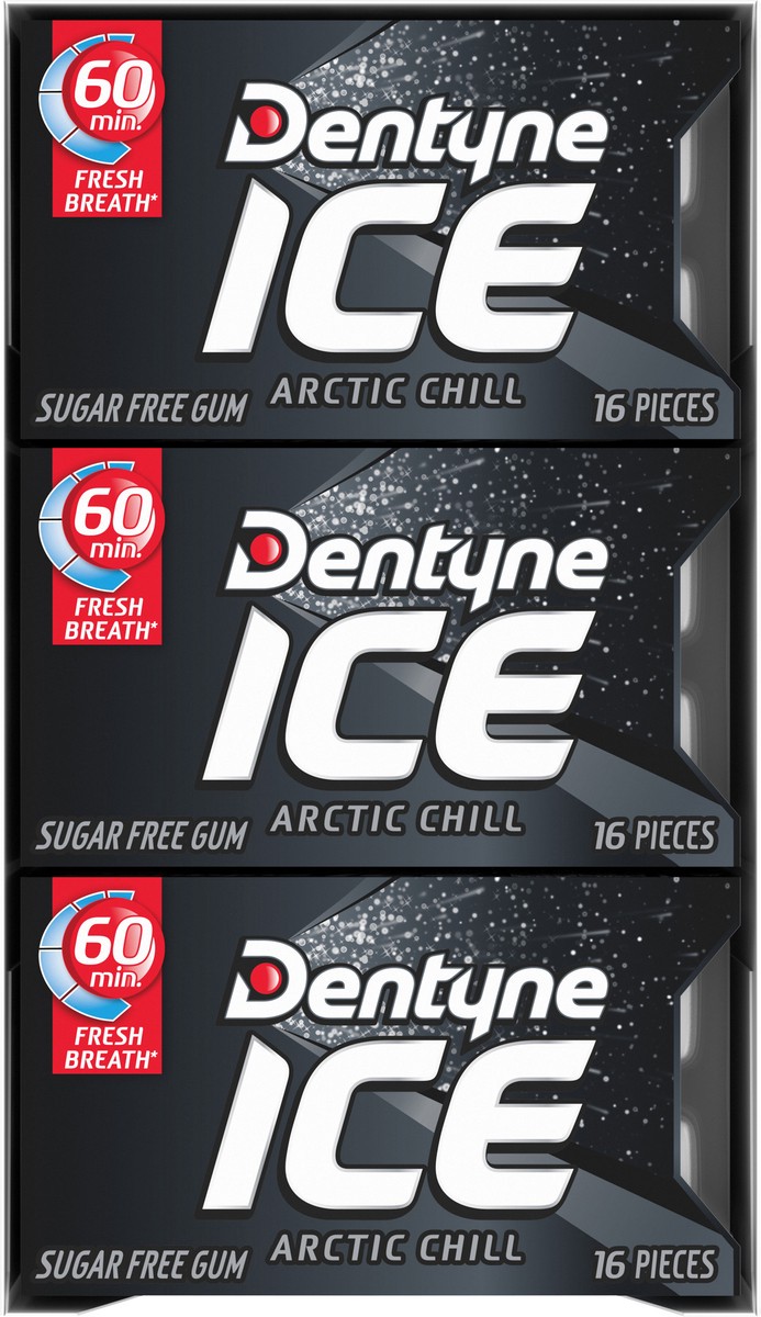 slide 10 of 13, Dentyne Ice Arctic Chill Sugar Free Gum, 12 Packs of 16 Pieces (192 Total Pieces), 