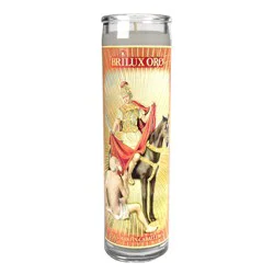 Brilux Oro San Martin Caballero Religious Candle - White Wax