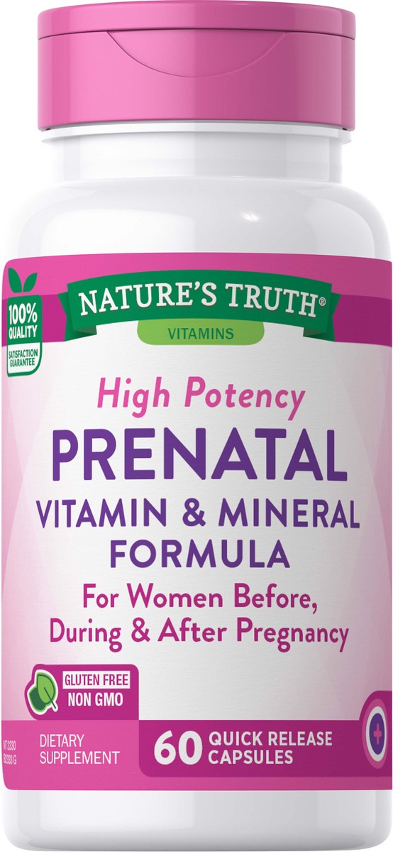 slide 5 of 6, Nature's Truth Prenatal Vitamin & Mineral Formula, 60 ct