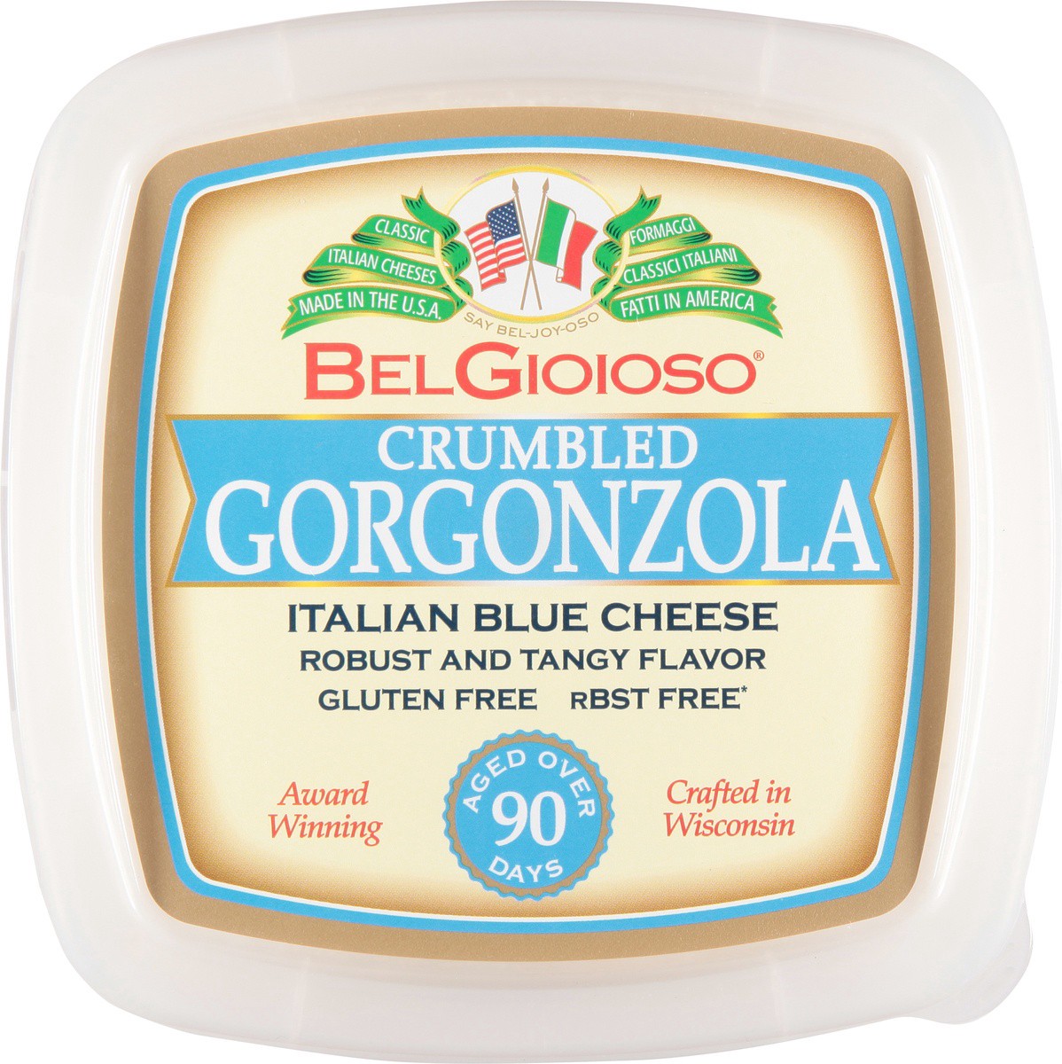 slide 9 of 9, BelGioioso Cheese Crumbly Gorgonzola Tubs, 1 ct