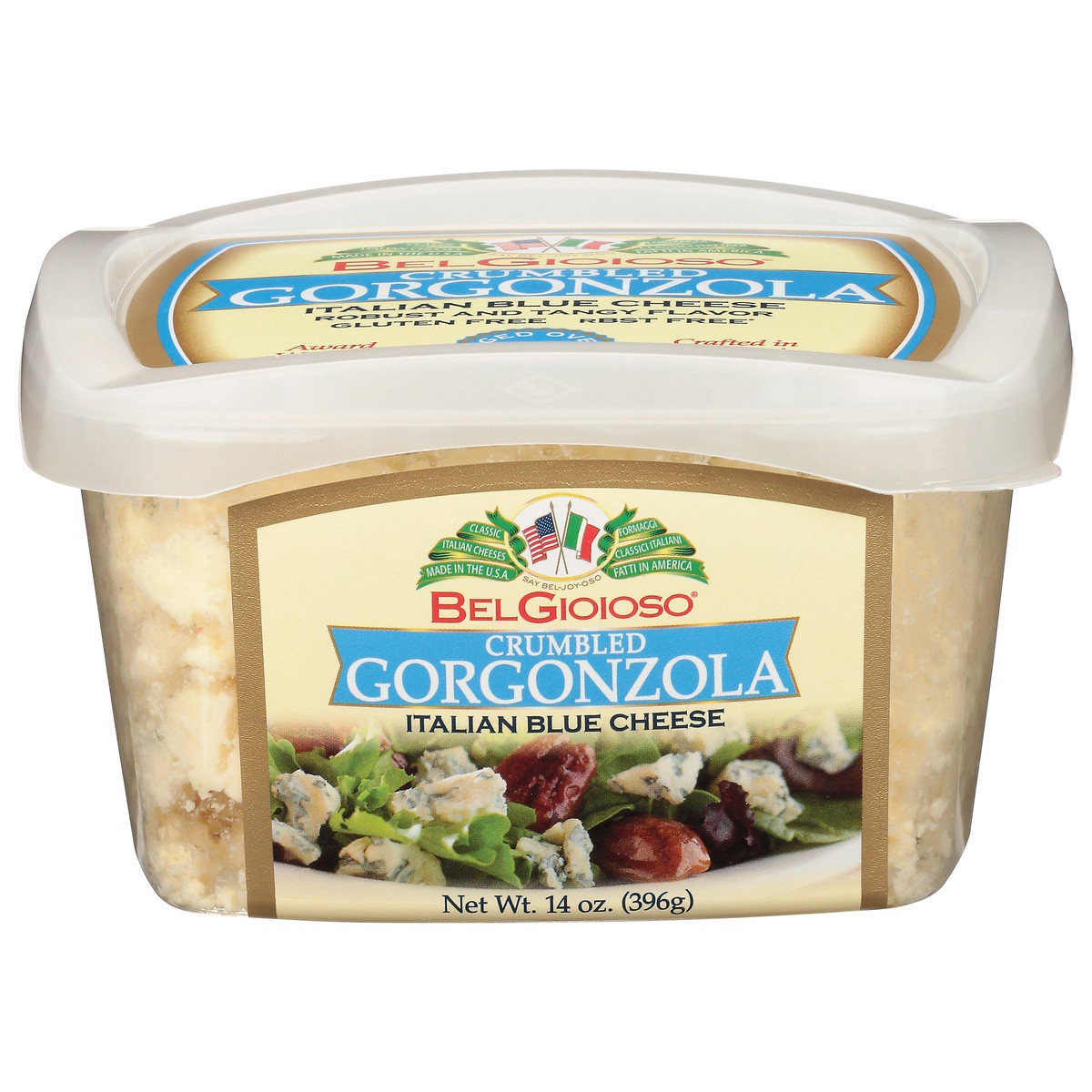 slide 1 of 9, BelGioioso Cheese Crumbly Gorgonzola Tubs, 1 ct