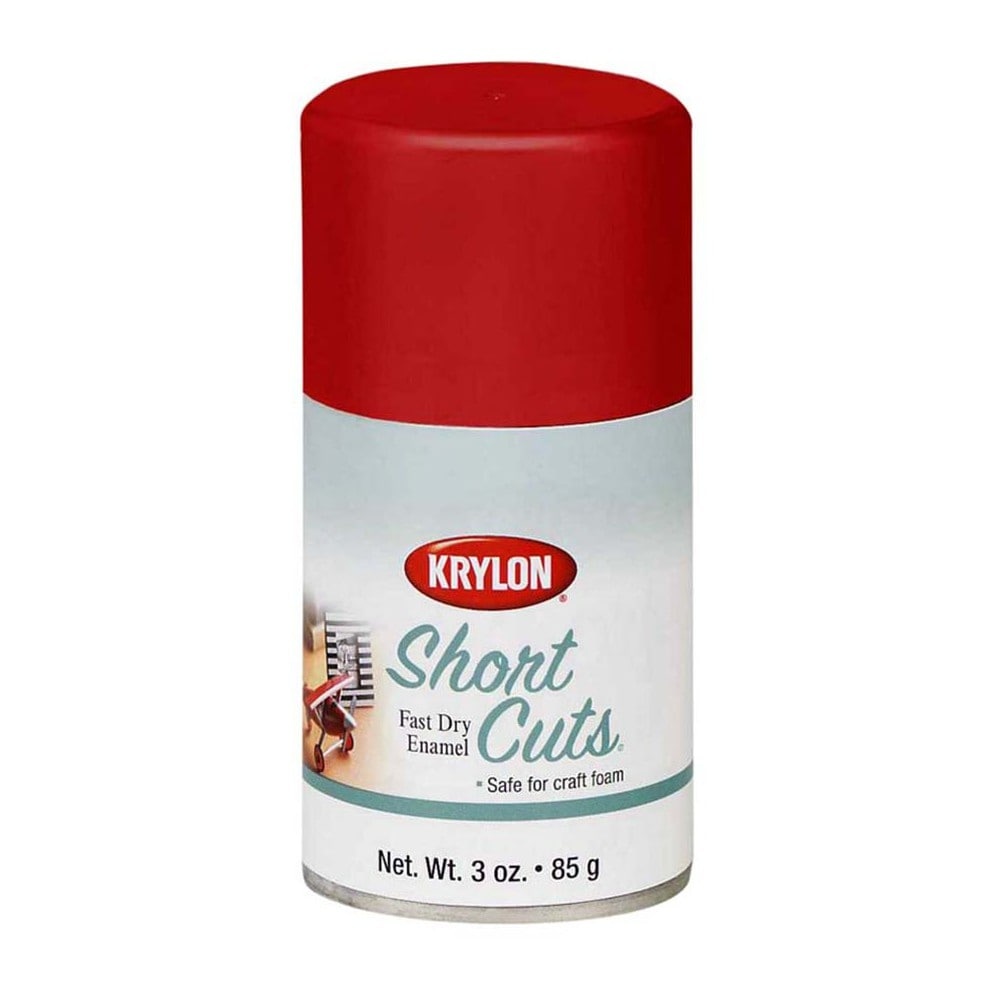 slide 1 of 1, Krylon Short Cuts Red Fast Dry Enamel, 3 oz