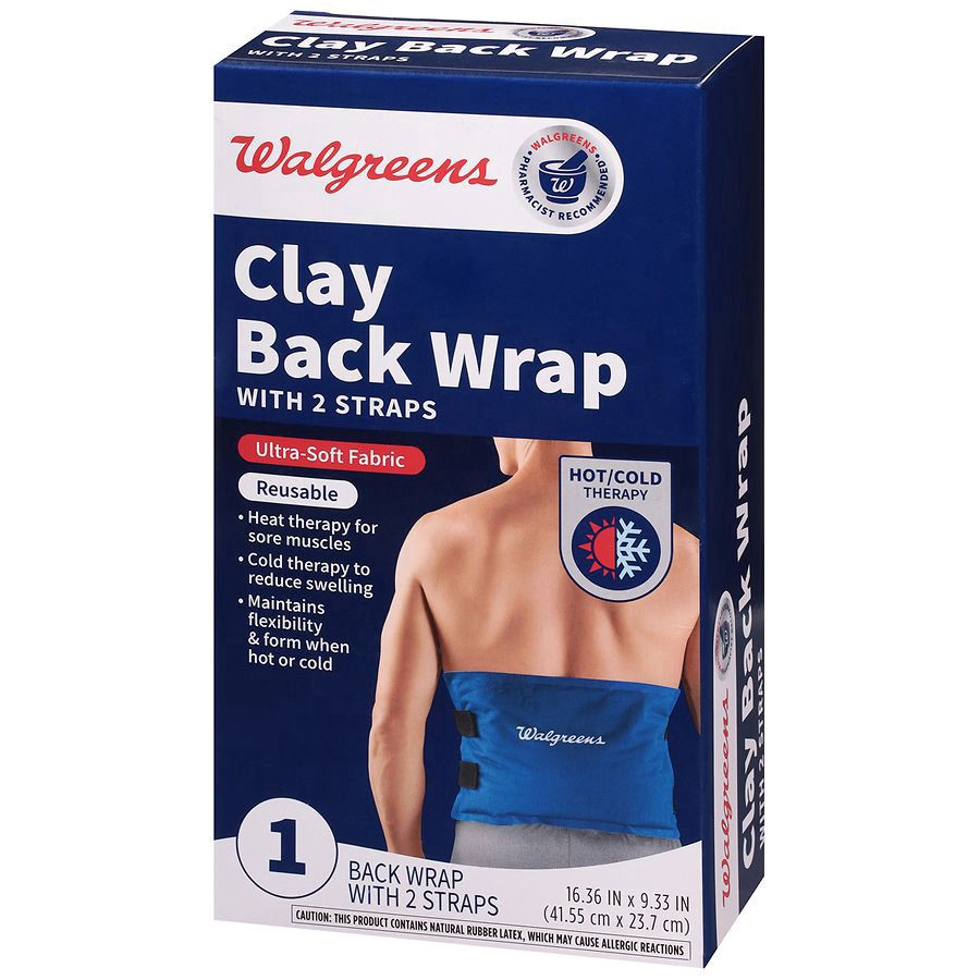 slide 2 of 3, Walgreens Reusable Hot and Cold Clay Back Wrap, 1 ct