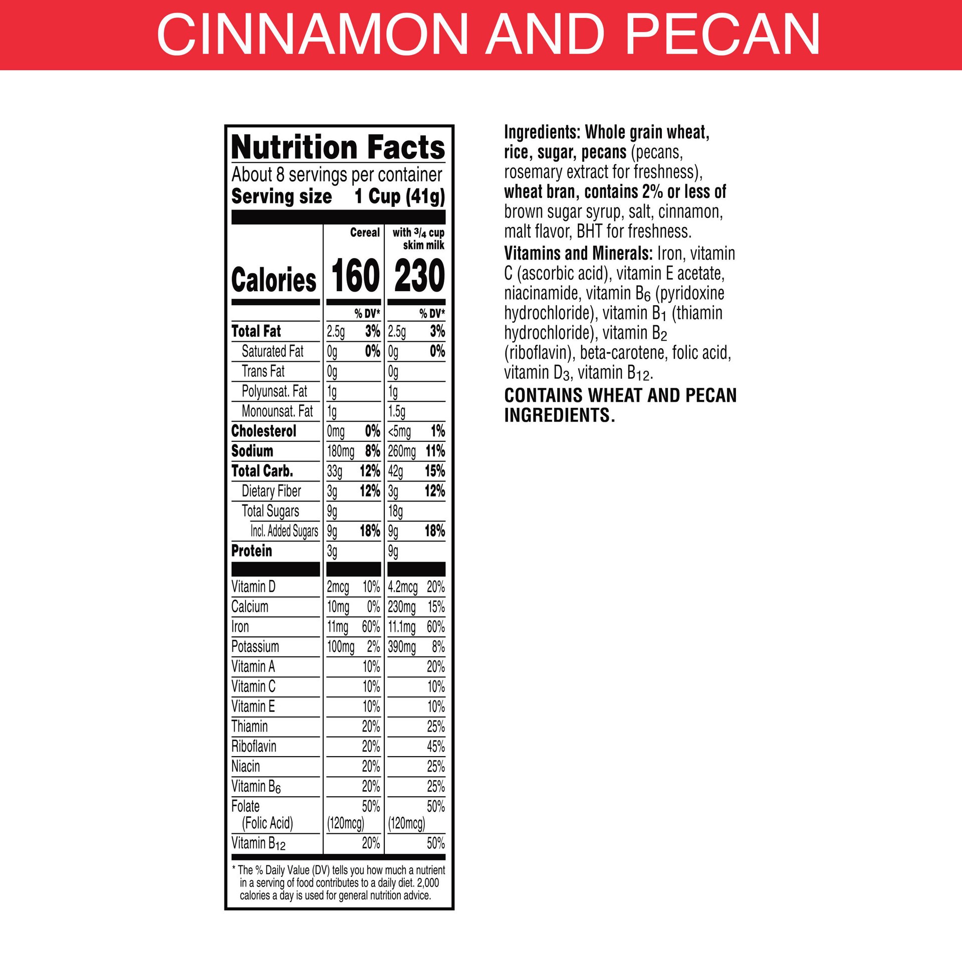 slide 3 of 5, Special K Kellogg''s Special K Breakfast Cereal, 11 Vitamins and Minerals, Made with Real Pecans, Cinnamon and Pecan, 12.1oz Box, 1 Box, 12.1 oz