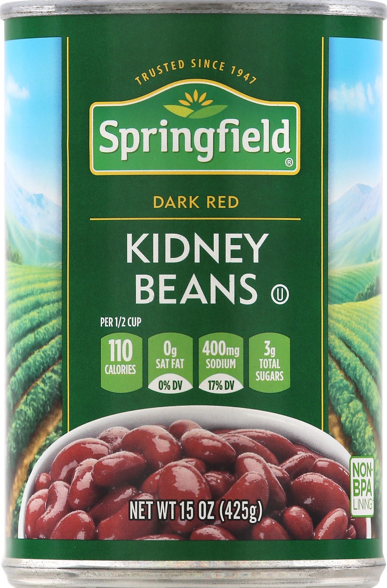 slide 13 of 13, Springfield Dark Red Kidney Beans 15 oz, 15 oz