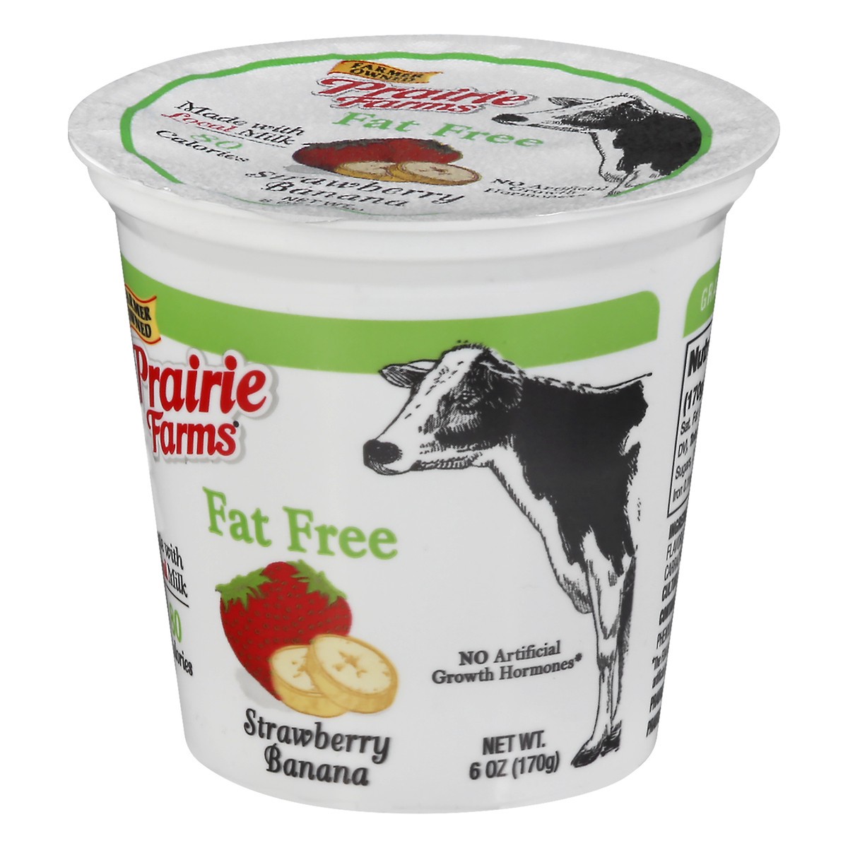 slide 12 of 12, Prairie Farms Fat Free Strawberry Banana Yogurt 6 oz, 6 oz