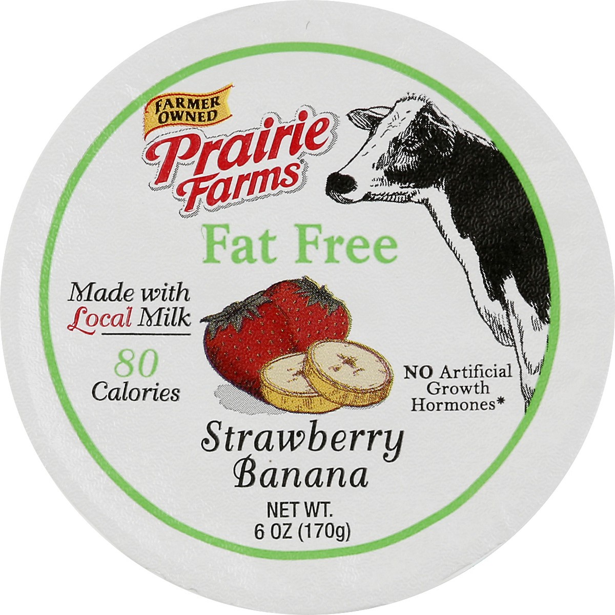 slide 6 of 12, Prairie Farms Fat Free Strawberry Banana Yogurt 6 oz, 6 oz