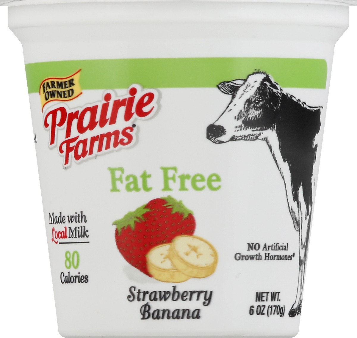 slide 7 of 12, Prairie Farms Fat Free Strawberry Banana Yogurt 6 oz, 6 oz