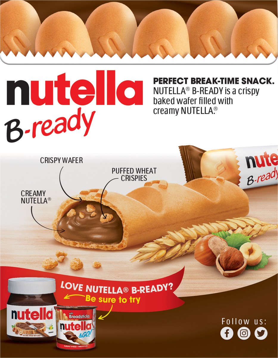 slide 5 of 9, Nutella B-Ready Crispy Wafer 6 - 0.7 oz Packs, 6 ct