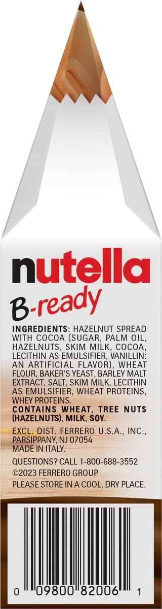 slide 8 of 9, Nutella B-Ready Crispy Wafer 6 - 0.7 oz Packs, 6 ct
