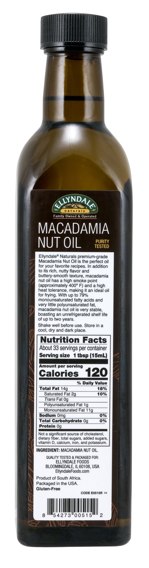 slide 3 of 3, NOW Natural Foods Macadamia Nut Cooking Oil in Glass Bottle - 16.9 fl. oz., 1 ct