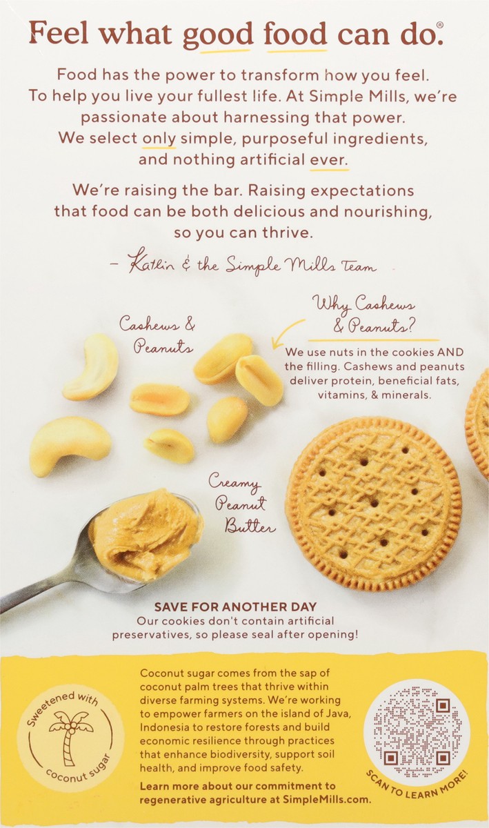 slide 7 of 14, Simple Mills Nut Butter Stuffed Creamy Peanut Butter Sandwich Cookies 6.7 oz, 6.7 oz