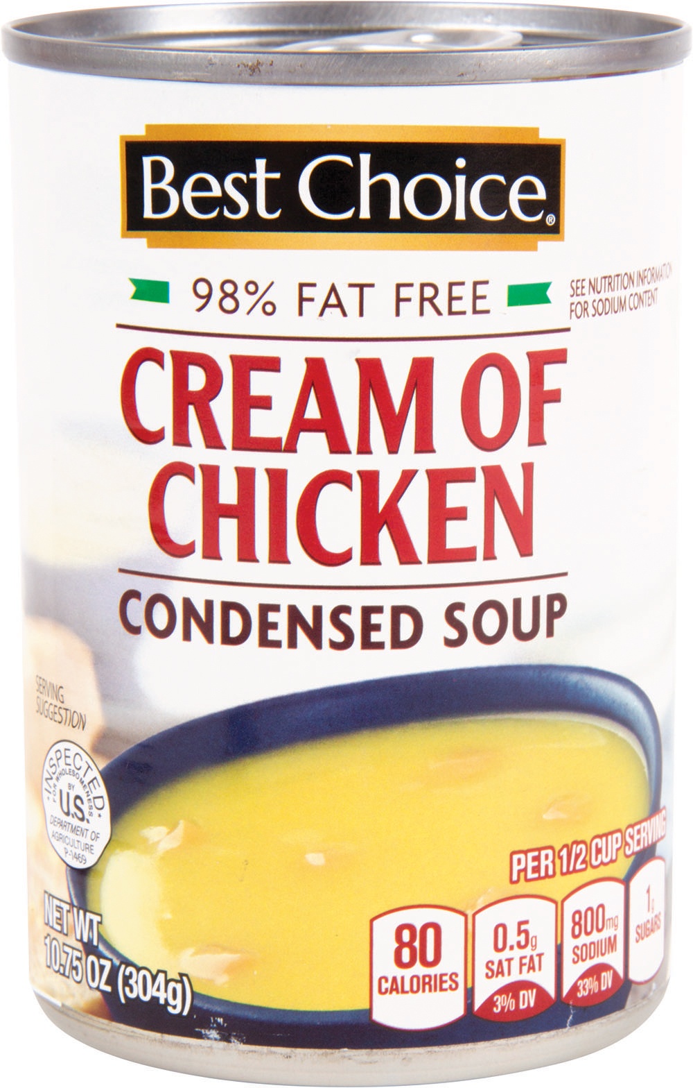 slide 1 of 1, Best Choice 98% Fat Free Cream Of Chicken Soup, 10.75 oz