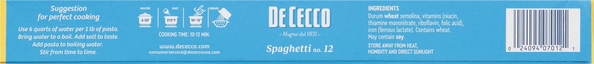 slide 3 of 9, De Cecco No. 12 Bronze Drawn Slow Drying Spaghetti 1 lb, 16 oz