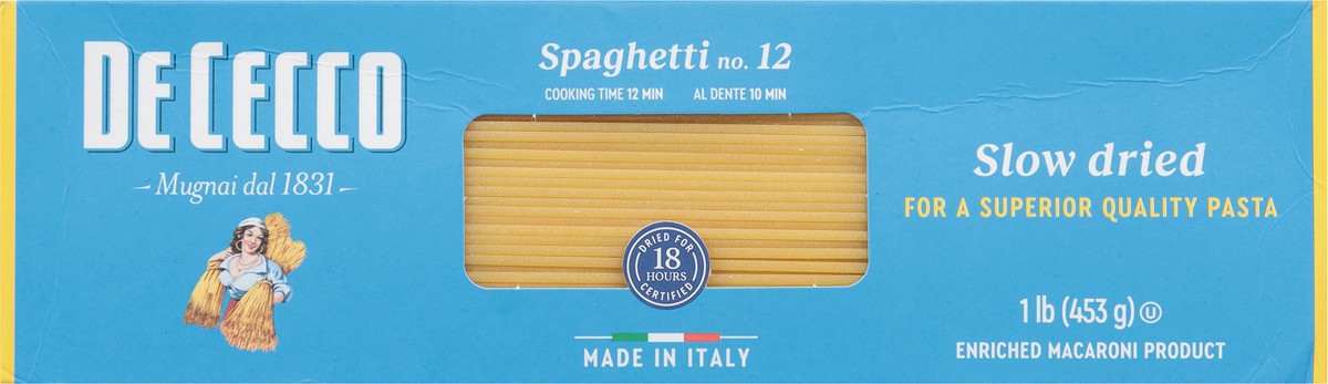 slide 5 of 9, De Cecco No. 12 Bronze Drawn Slow Drying Spaghetti 1 lb, 16 oz