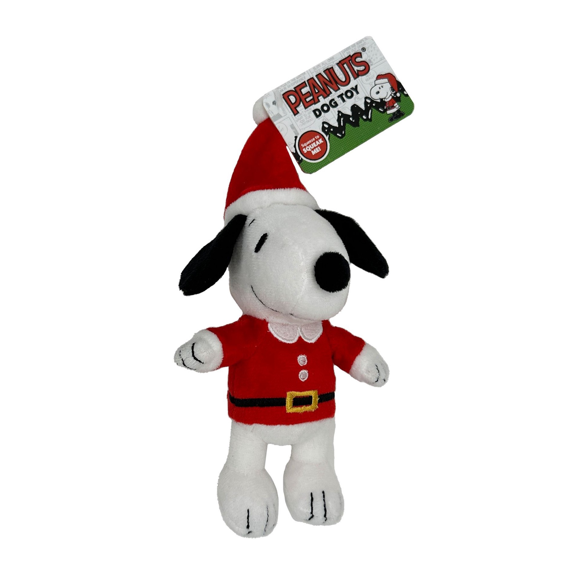 slide 1 of 1, GMason Peanuts Holiday Santa Claus Snoopy Dog Toy, 1 ct