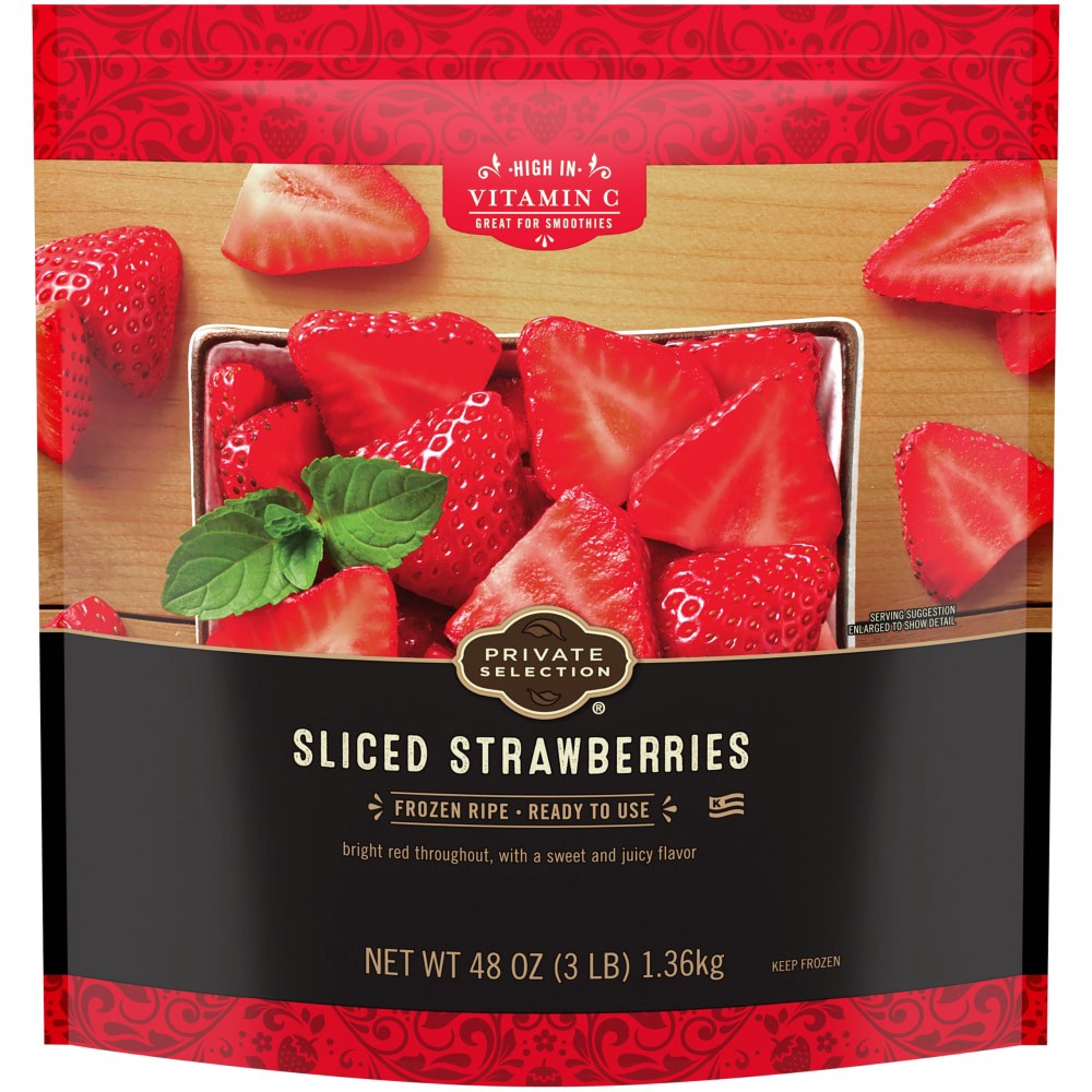 slide 1 of 4, Private Selection Sliced Strawberries, 48 oz